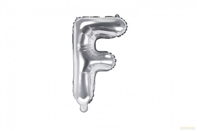 Balon fol.Litera F 35cm srebrny 72052