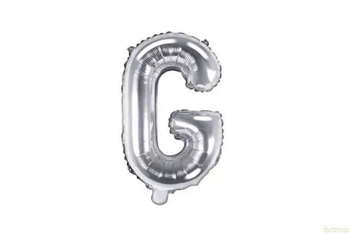 Balon fol.Litera G 35cm srebrny 72076