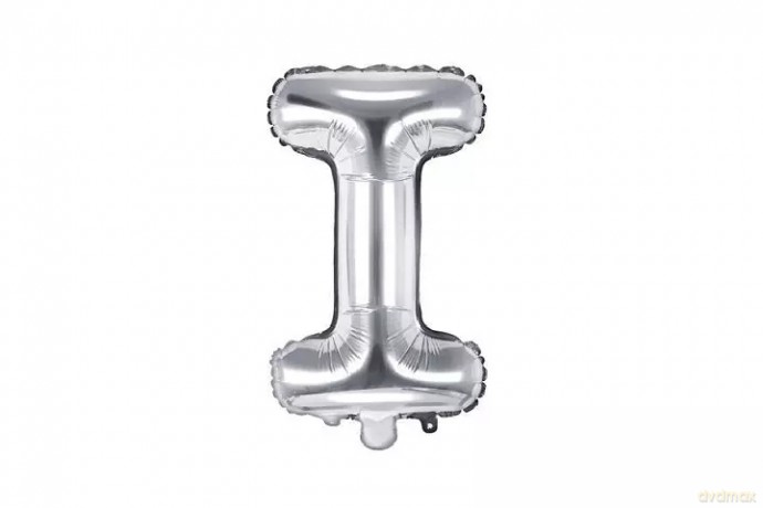 Balon fol.Litera I 35cm srebrny 72113