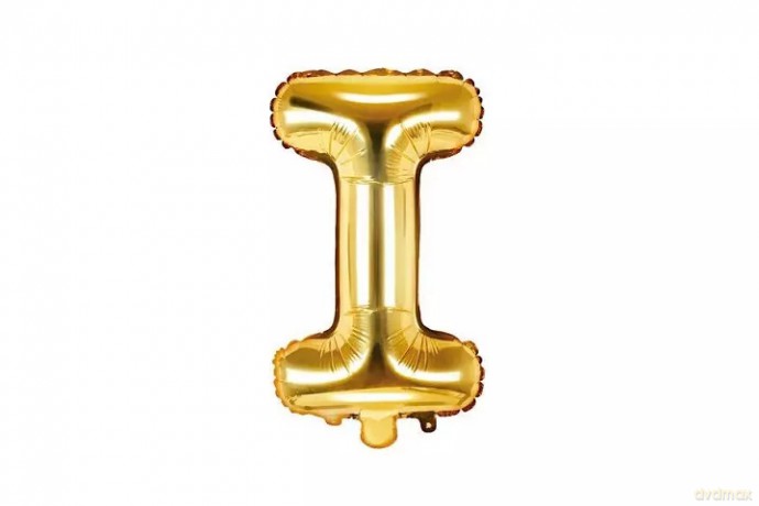 Balon fol.Litera I 35cm złoty 72120