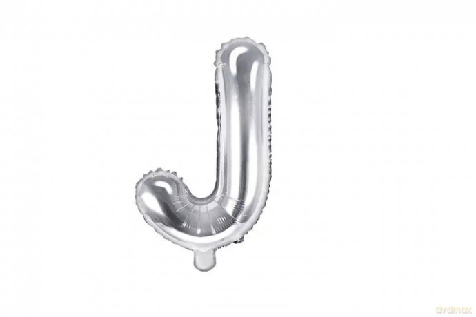 Balon fol.Litera J 35cm srebrny 72137