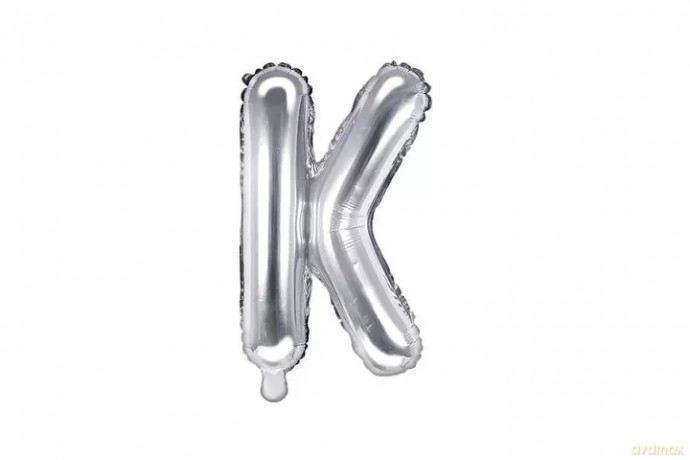 Balon fol.Litera K 35cm srebrny 72151