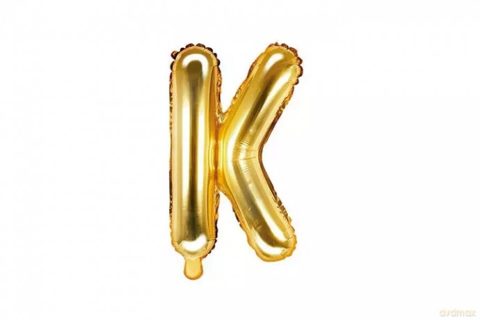 Balon fol.Litera K 35cm złoty 72168
