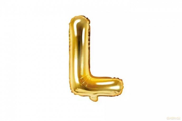Balon fol.Litera L 35cm złoty 72182