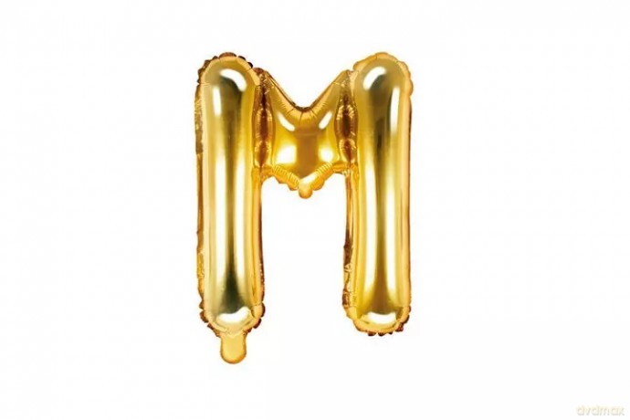 Balon fol.Litera M 35cm złoty 72205