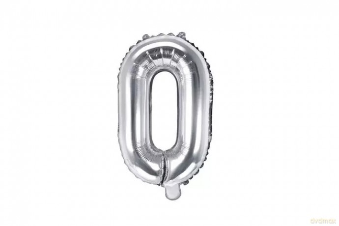 Balon fol.Litera O 35cm srebrny 72236