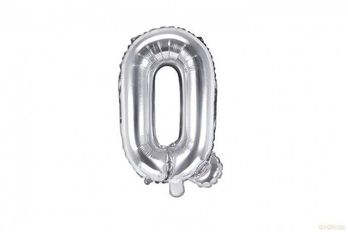 Balon fol.Litera Q 35cm srebrny 72274