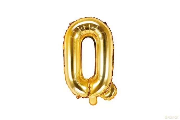 Balon fol.Litera Q 35cm złoty 72281