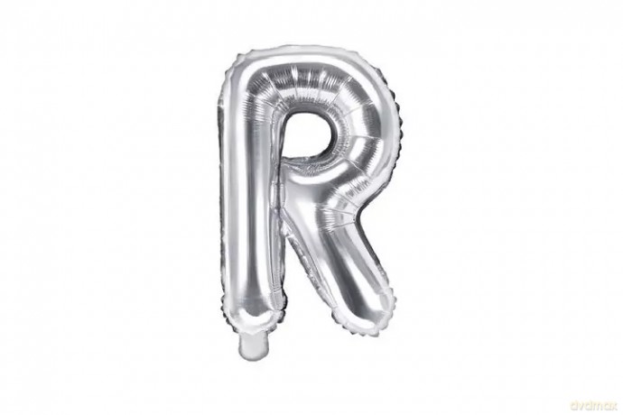 Balon fol.Litera R 35cm srebrny 72298