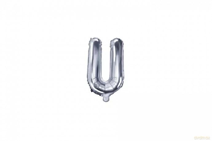 Balon fol.Litera U 35cm srebrny 72359