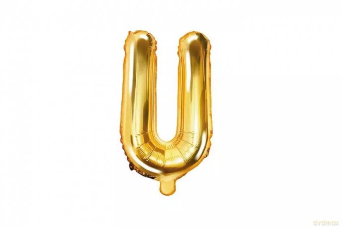 Balon fol.Litera U 35cm złoty 72366