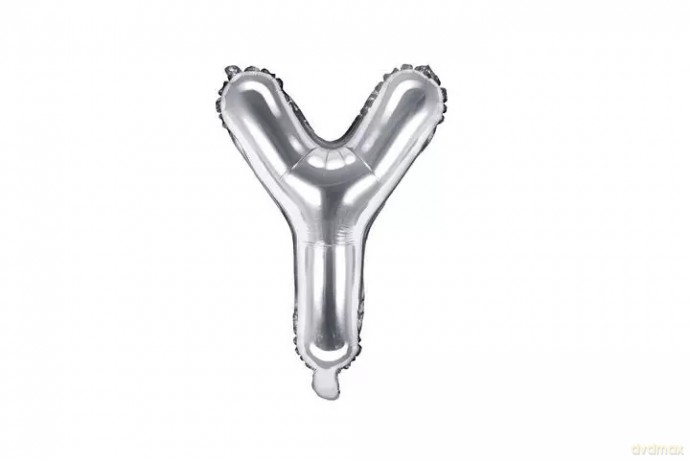 Balon fol.Litera Y 35cm srebrny 72434
