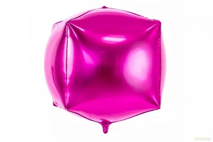 Balon fol.Sześcian 35x35x35 c.róż 88503