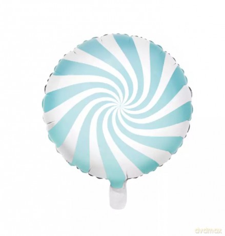 Balon foliowy Cukierek, 45cm, jasny niebieski