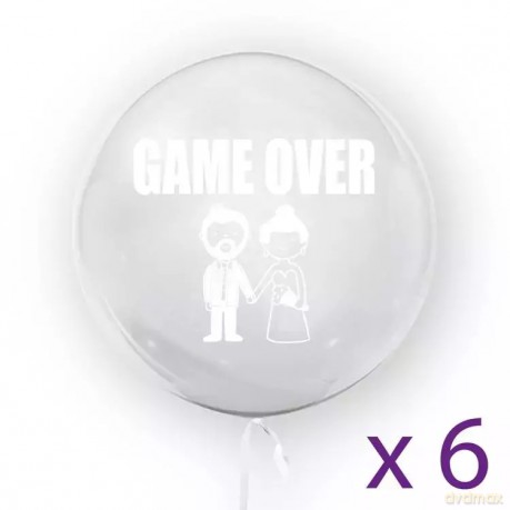 Balony "Game over", 6 sztuk