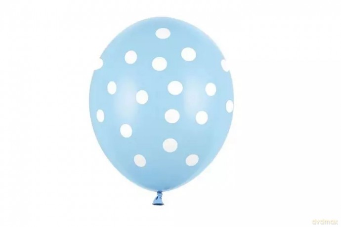 Balony 30cm Kropki Pastel Baby Blue A50 92418