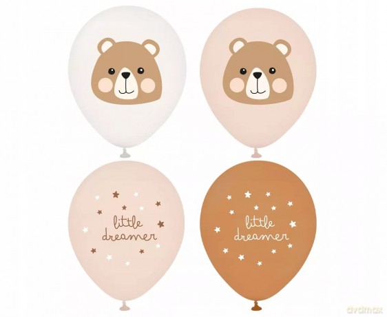 BALONY LATEKSOWE 12 cali 30 cm - MISIO MIŚ Jasne Beżowe - 5 sztuk GEMAR