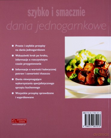 Dania jednogarnkowe. Szybko i smacznie - Joanna Borysiak (tłum.) [KSIĄŻKA]