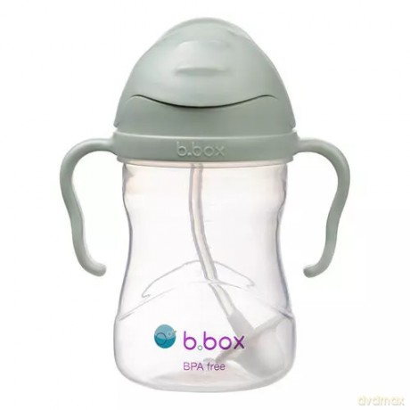 Bidon ze słomką 240 ml, szałwiowy, b.box