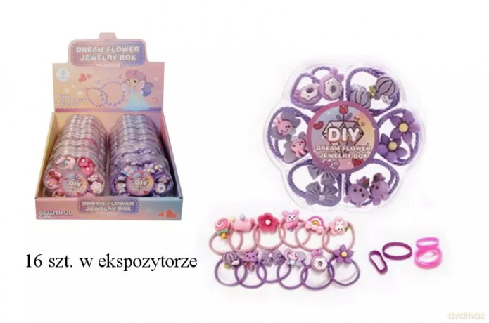 Biżuteria różowa i fioletowa G7599 00153