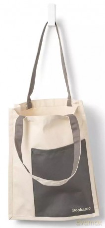 Bookaroo Torba bawełniana Charcoal&Cream