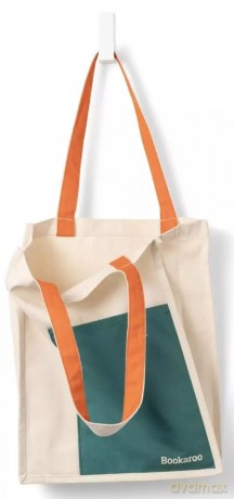 Bookaroo Torba bawełniana Teal&Orange