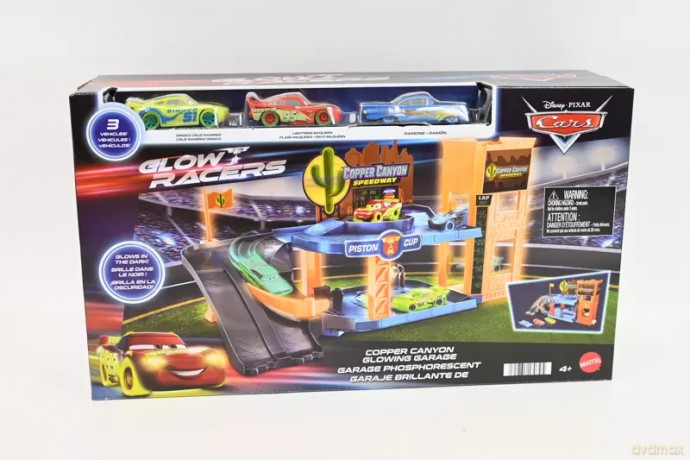 CARS Garaż+3 autka Glow Racers HPX75 /2