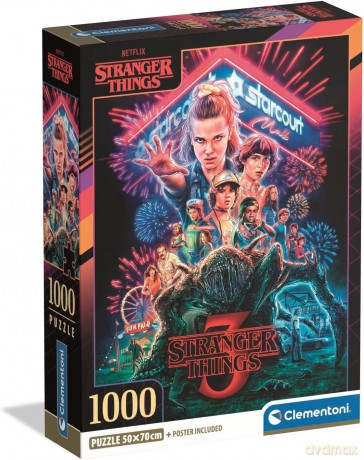 CLEMENTONI 1000 el. el. CompactNetfl.StrangerThings 39979
