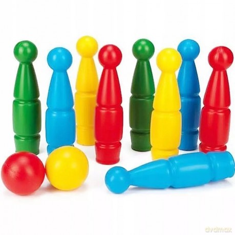 CZAKO, Kręgle, 8 szt. Akcesoria, małe plastik Polska, 025357