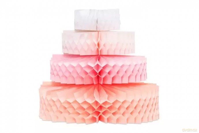 Dekoracja bibułowa Tort 23cm mix 74309