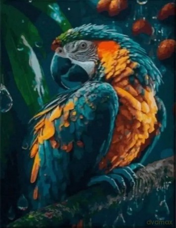 Diamentowa mozaika Papuga niebieska 30x40cm 1009408