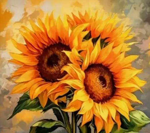 Diamentowa mozaika Słoneczniki 30x40cm 2000918