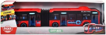 Dickie Toys Autobus przegubowy czerwony VOLVO 40cm City bus otwierane drzwi