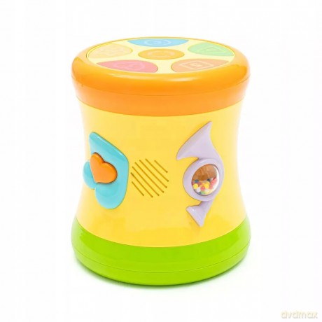 Dwustronny Bębenek Baby Mix Żółty