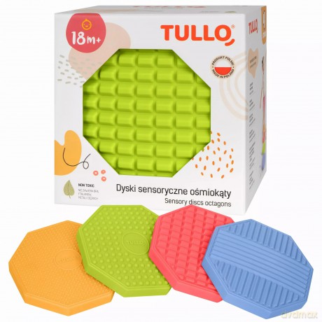 Dyski sensoryczne, ośmiokąty (4 sztuki)