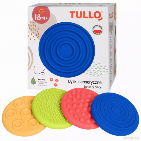 Dyski sensoryczne, różne faktury (4 sztuki)