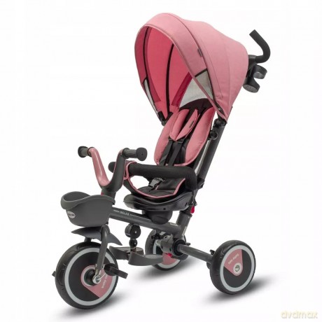 Dziecięcy rowerek trójkołowy Baby Mix 5w1 RELAX 365° różowy