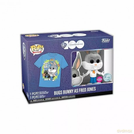FUNKO T-SHIRT + POP! WB100 Bugs Bunny as Fred Jones XL 70420