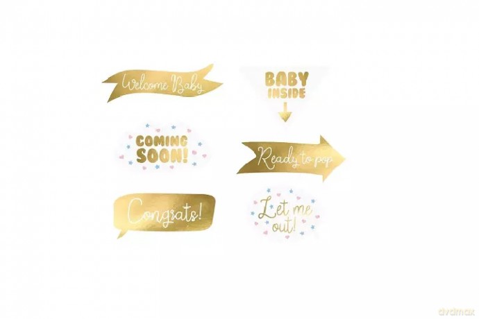 Gadżety do zdjęć Baby shower mix A6 02583