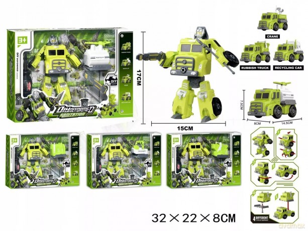 GAZELO auto robot śmieciarka transformacja G185725 [FIGURKA]