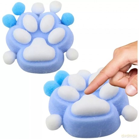 Gniotek Kocia łapka antystresowa Squishy niebieska