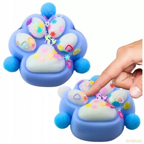 Gniotek Kocia łapka antystresowa Squishy niebieska