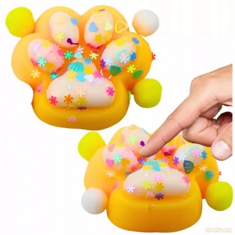Gniotek Kocia łapka antystresowa Squishy żółta