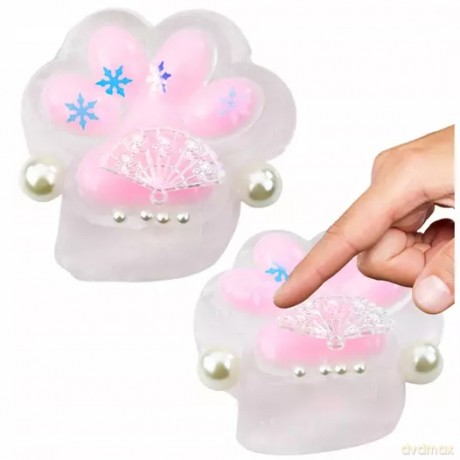 Gniotek Kocia Łapka Zabawka Antystresowa Squishy Przezroczysta
