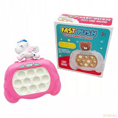 Gra Zręcznościowa Elektroniczna Pop It Jednorożec W Biegu Różowa Konsola