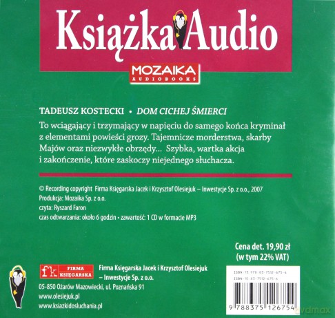 Dom cichej śmierci - Tadeusz Kostecki [Audiobook]