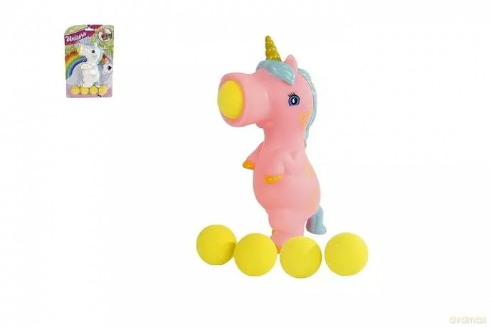 Jednorożec strzelający kulkami 16cm 2rodz 621108