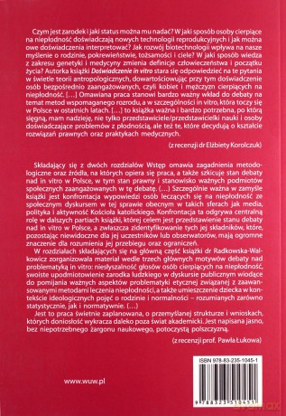 Doświadczenie in vitro - Magdalena Radkowska-Walkowicz [KSIĄŻKA]