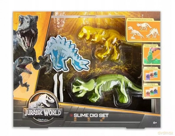 JURASSIC WORLD Dominion 3w1 szkielet dinozaura ze śluzem w pudełku