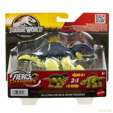 JURASSIC WORLD FIERCE CHANGERS DINOZAUR 2w1 Dimetrodon /Allosaurus [FIGURKA]